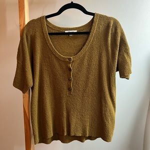Madewell Henley Sweater Tee - Distant Olive